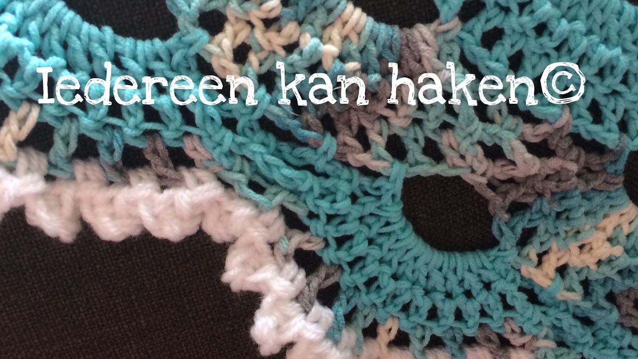 &hearts;️ #iedereenkanhaken #Picootjes rand om virussjaal shawl leren haken, DIY Nederlands voor beginners.