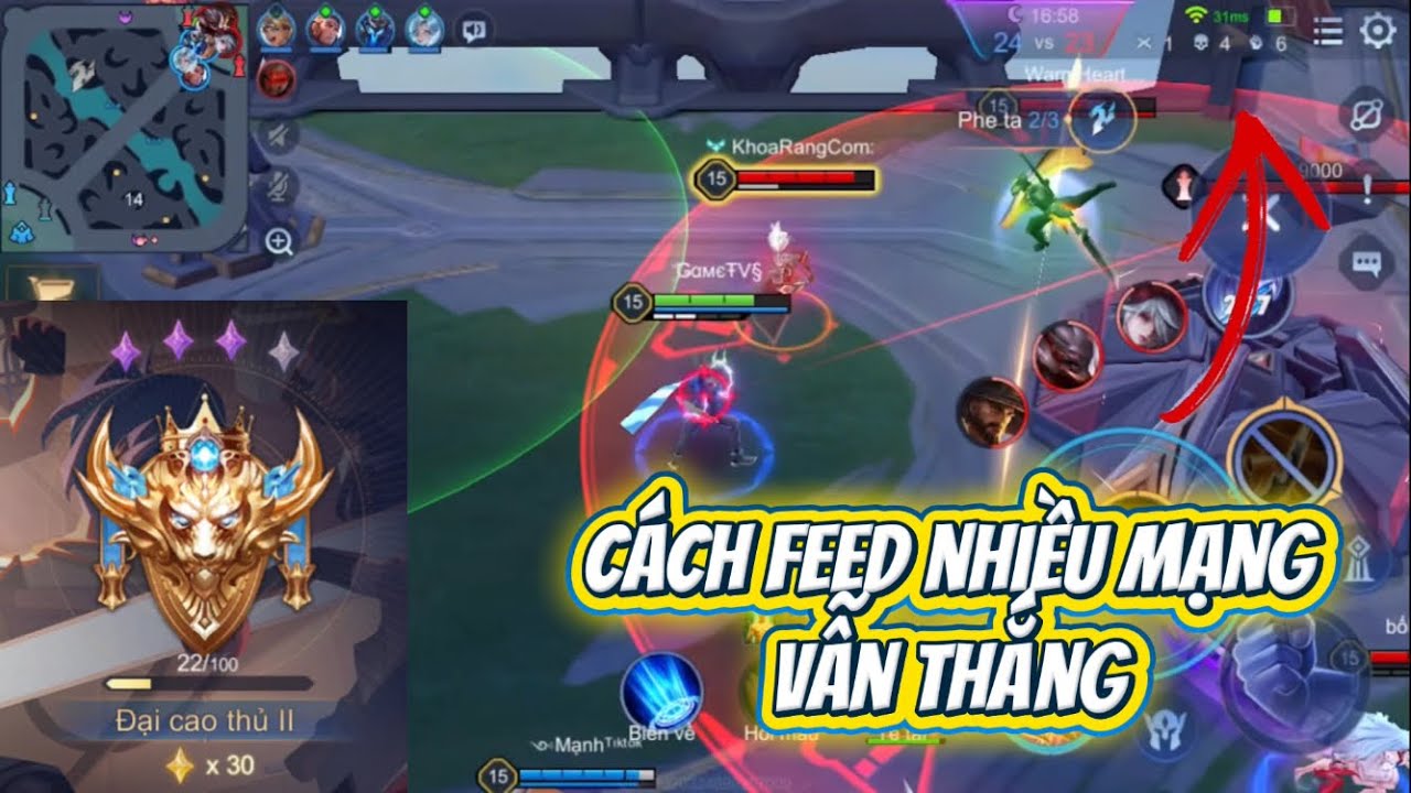CÁCH FEED NHIỀU MẠNG VẪN THẮNG MURAD ĐẠI CAO THỦ | LIÊN QUÂN MOBILE