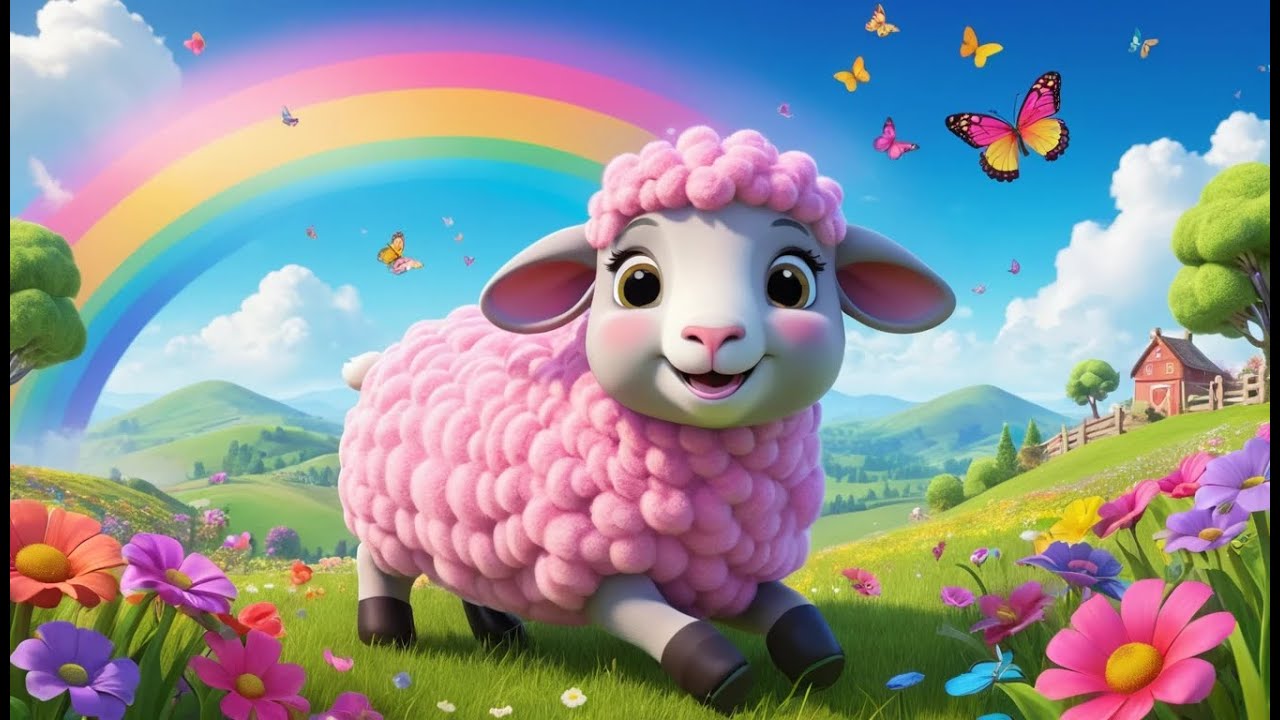 Baa Baa Colorful Sheep Song | Learn Colors with Sheep | Fun Nursery Rhyme for Kids