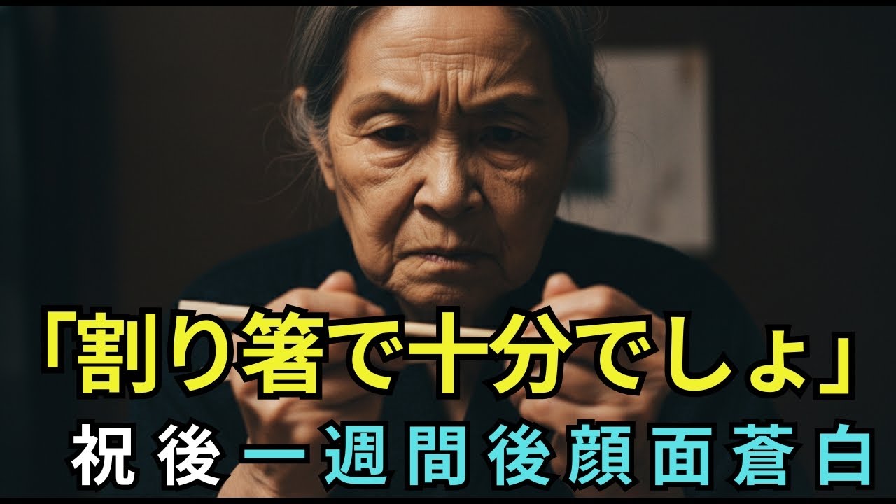 「割り箸で十分でしょ」還暦祝いのプレゼントで馬鹿にし、もらって文句言うなと言い放つ息子。私「そう、確かに”十分”かもね」→1週間後、息子は顔面蒼白に【シニアライフ】【60代以上の方へ】