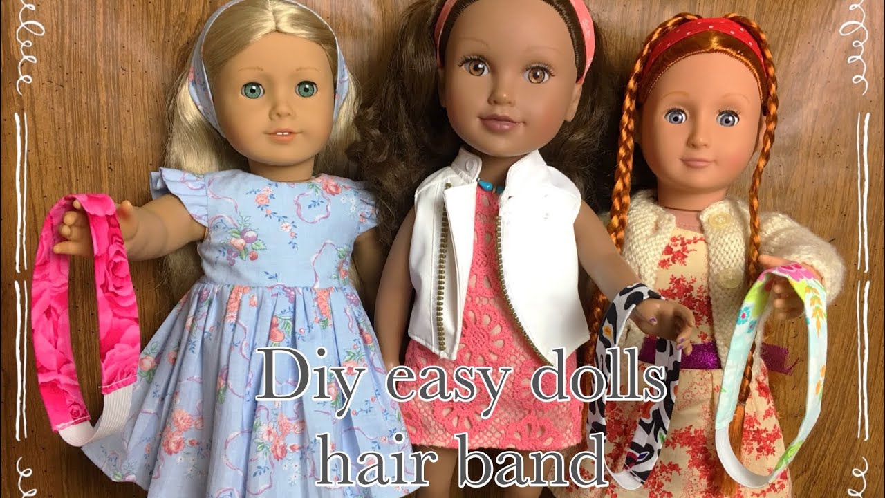 How to sew 18” dolls hair band | HappyBankyCraftymom