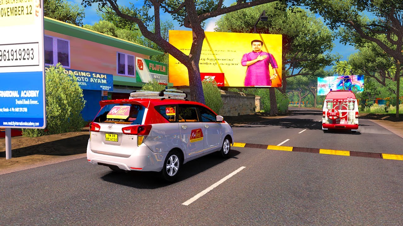 Red Taxi Cab | Tamil Nadu Taxi | Toyota Innova Crysta | ETS2 Car Mod