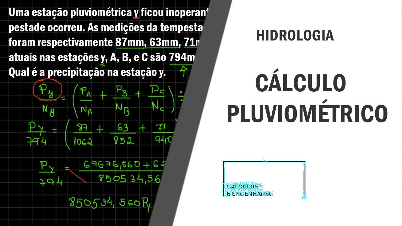 Exercício de Cálculo Pluviometrico - Falha nas Estações - HIDROLOGIA