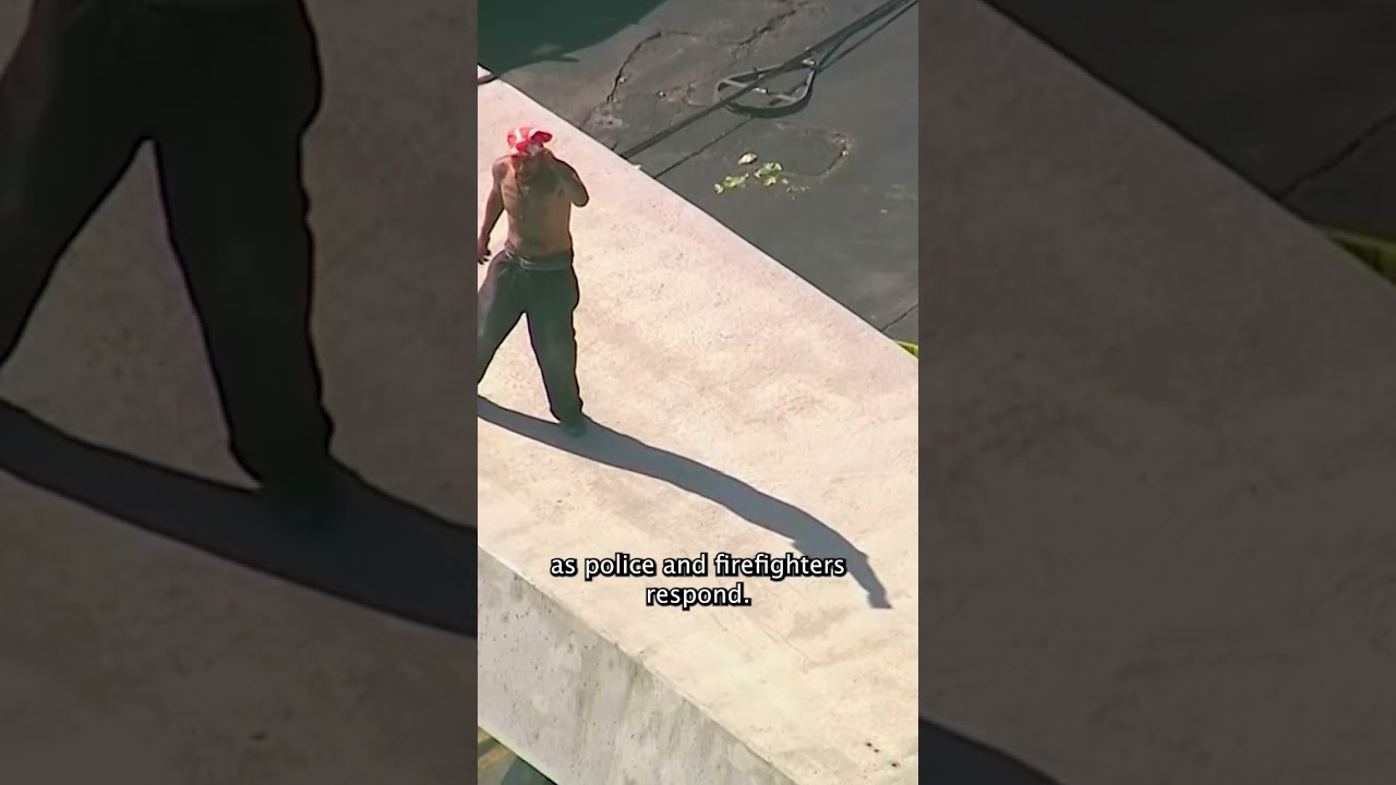 Man on Sixth Street Bridge arch halts traffic near downtown LA