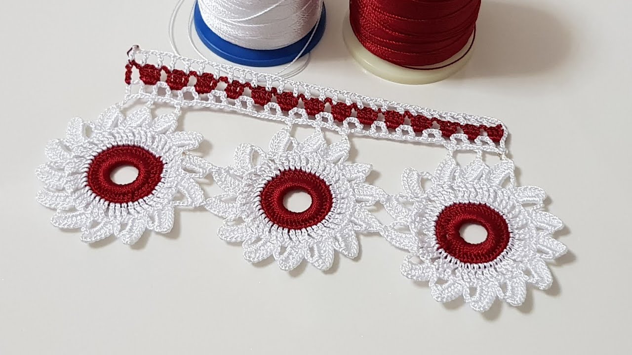 1362 Çeyiz Hazırlığı Yapanlar Buraya Hem Kolay Hem Güzel Çiçekler Havlu Kenarı  Yapımı