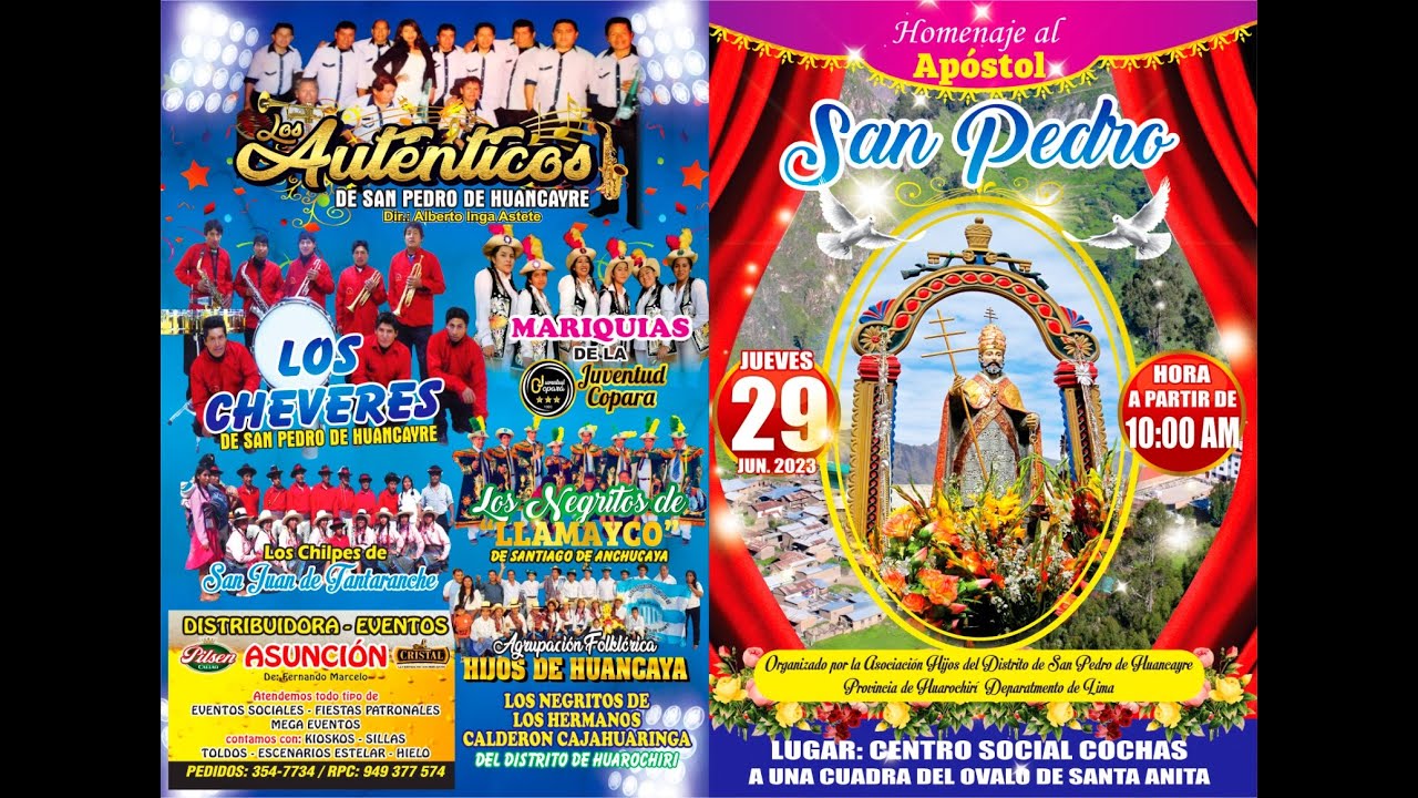 FESTIVIDAD PATRONAL HOMENAJE A SAN PEDRO DE HUANCAYRE 2023