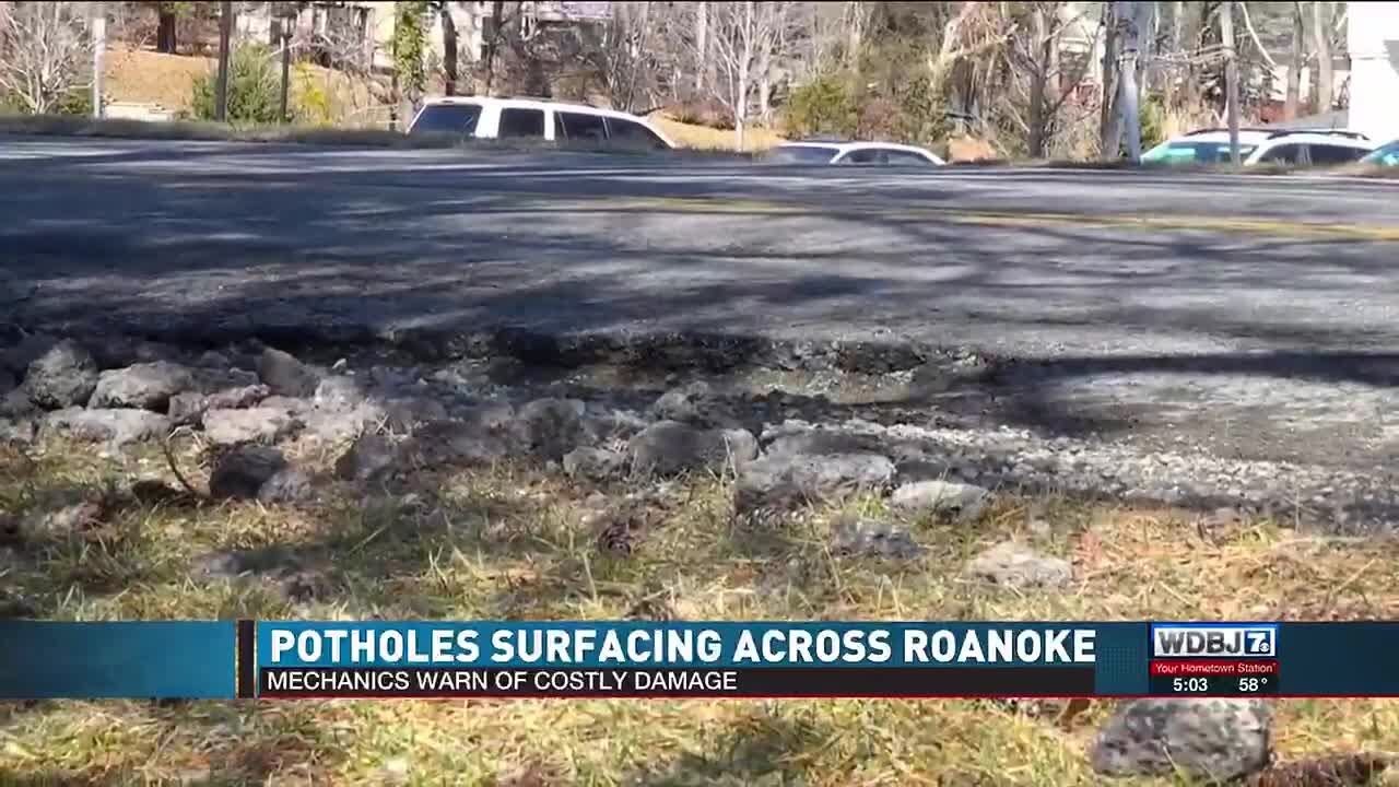 Potholes Surfacing Across Roanoke