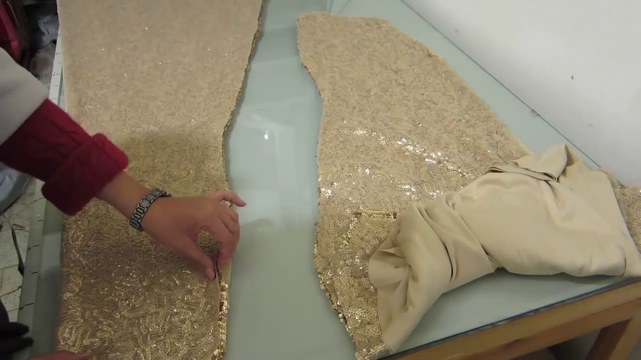 COMO HACER VESTIDO LENTEJUELA 10  terminado how to make strech sequin dress