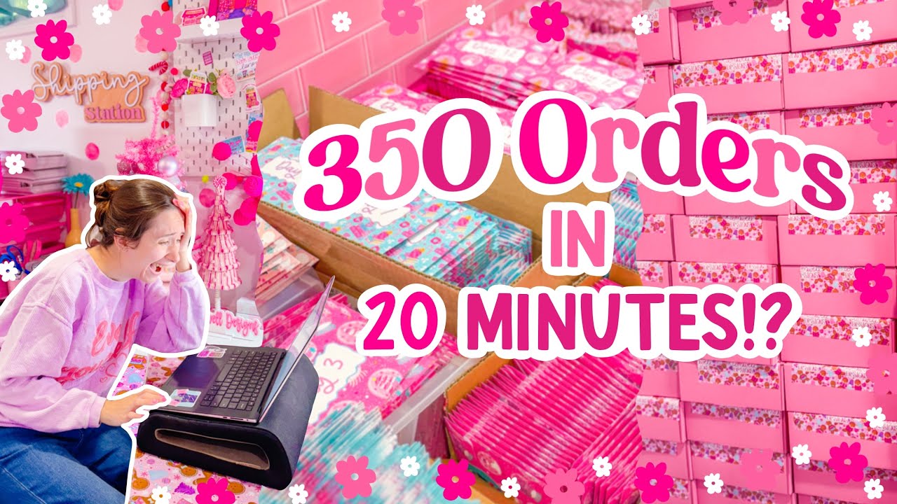 350 Orders in 20 Minutes! 🤯 Black Friday Launch Day 🩷 Small Business Studio Vlog