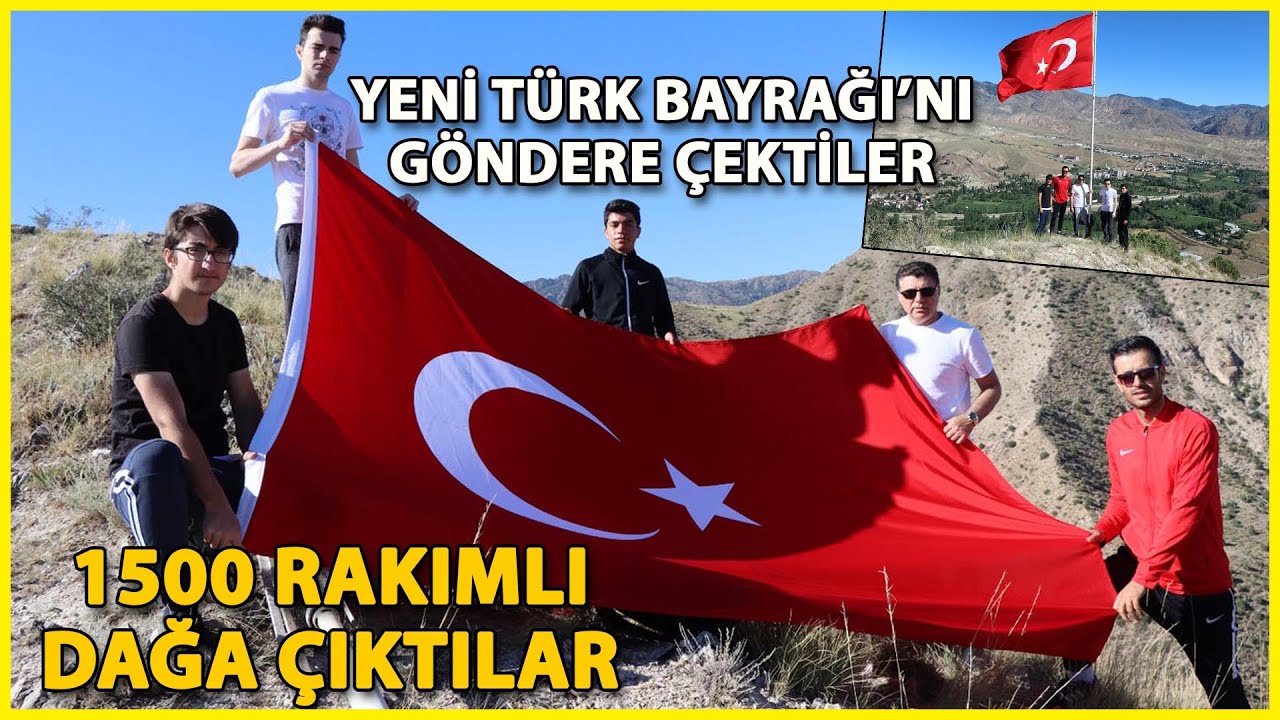 Dağın Zirvesine Tırmanıp, Yıpranan Türk Bayrağı'nı Yenisiyle Değiştirdiler