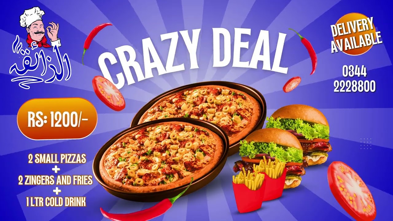 2 Zinger, 2 Small Pizza and 1 Ltr Cold Drink Deal.