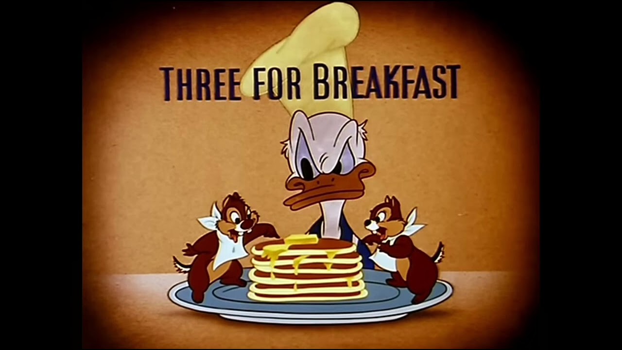 1953 Donald Duck Three For Breakfast