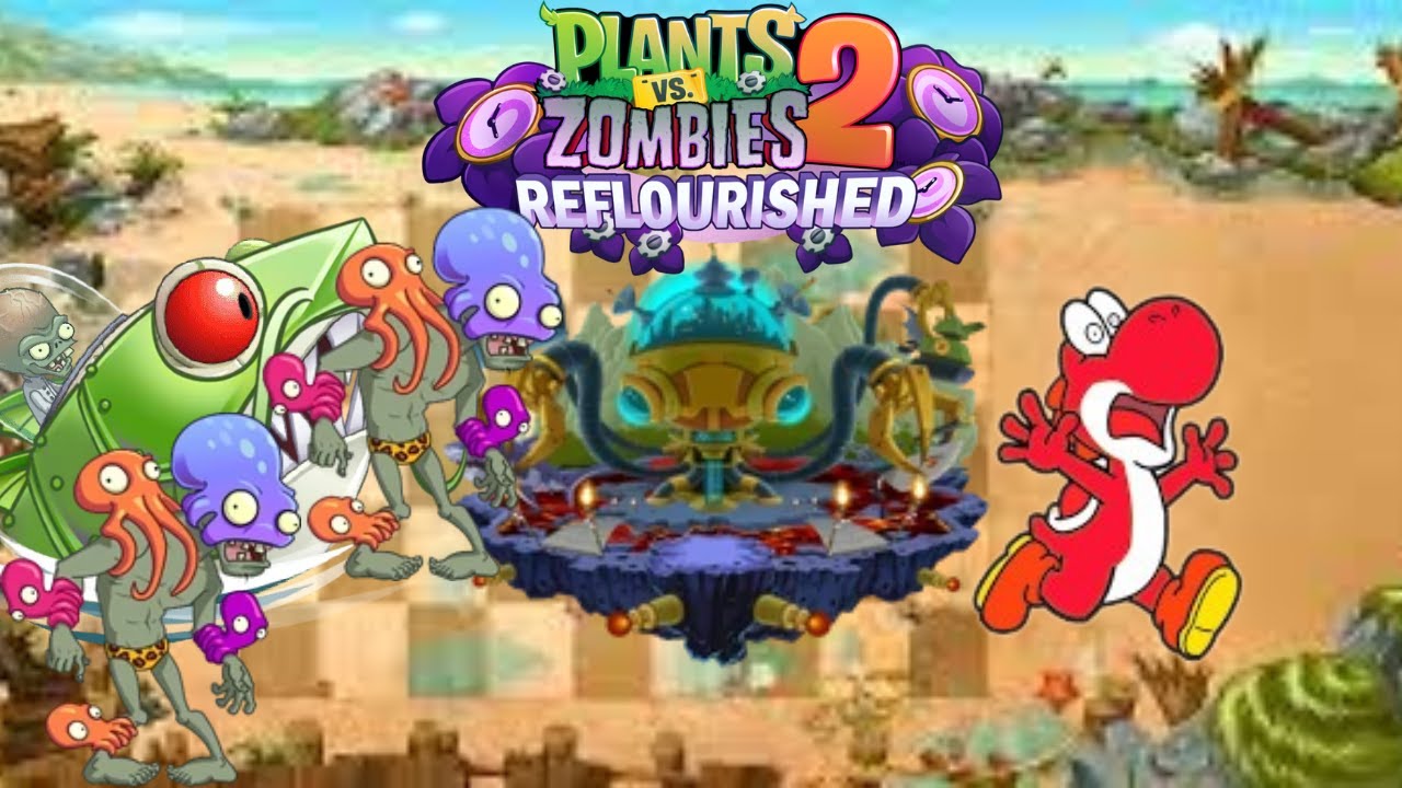 Red Yoshi and the Zombot Sharktronic Sub 2.0 (pvz 2 rfl)