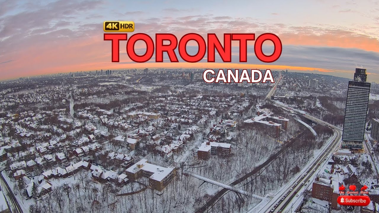 TORONTO CANADA WINTER WONDERLAND 🔴 LIVE NOW : City LiveCam East 24/7 4KUHD with lofi music.