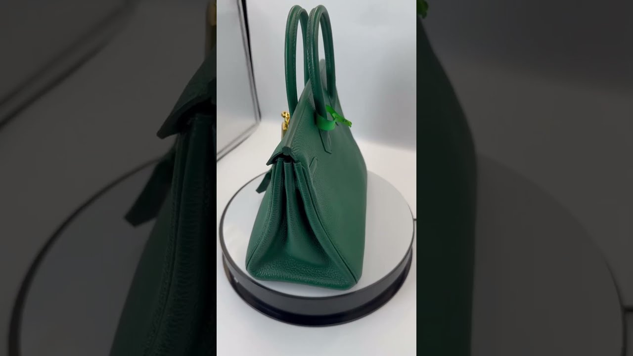 CLEANING AND RECOLOR HERMES GREEN BAG BY ATLANTIS LAUNDRY QATAR
