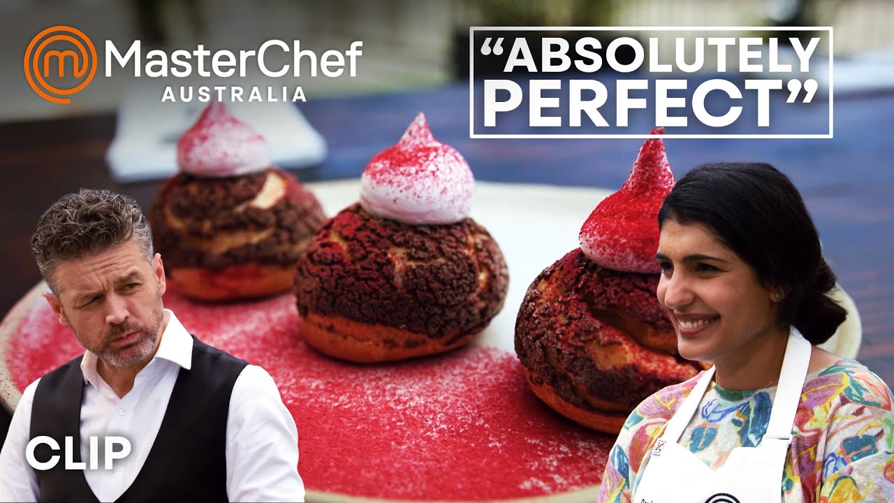 Incredible Chocolate and Raspberry Choux Pastries | MasterChef Australia | MasterChef World