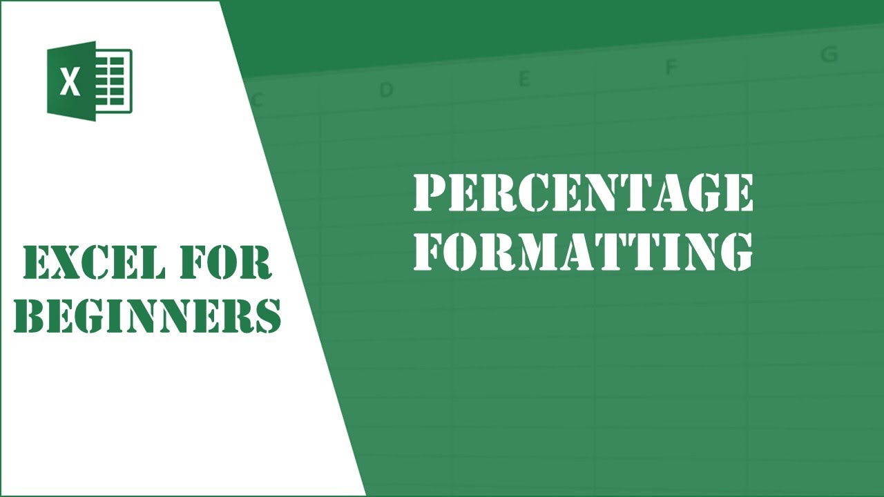 Excel Tutorial 28 - Percentage formatting