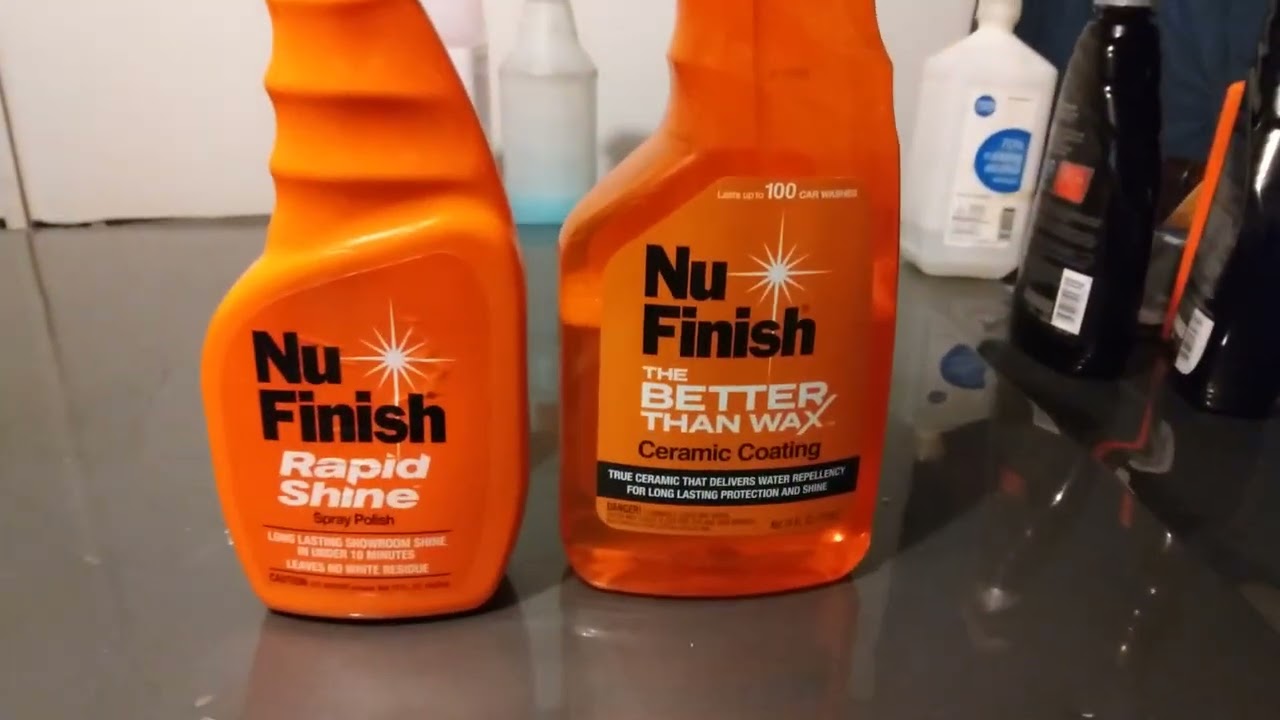 nu finish ceramic coating combo with nu finish spray polish insane water beading technology