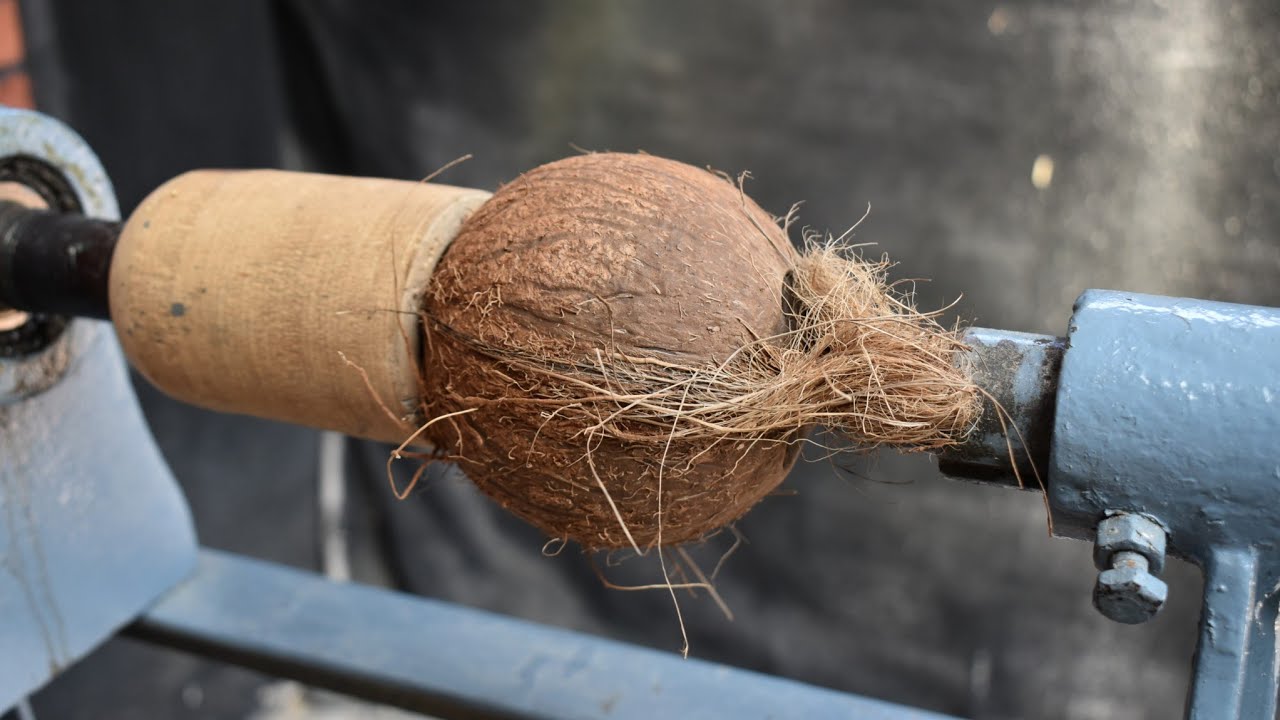 Woodturning - Coconut Turning Amazing Transformation Impossible art !!