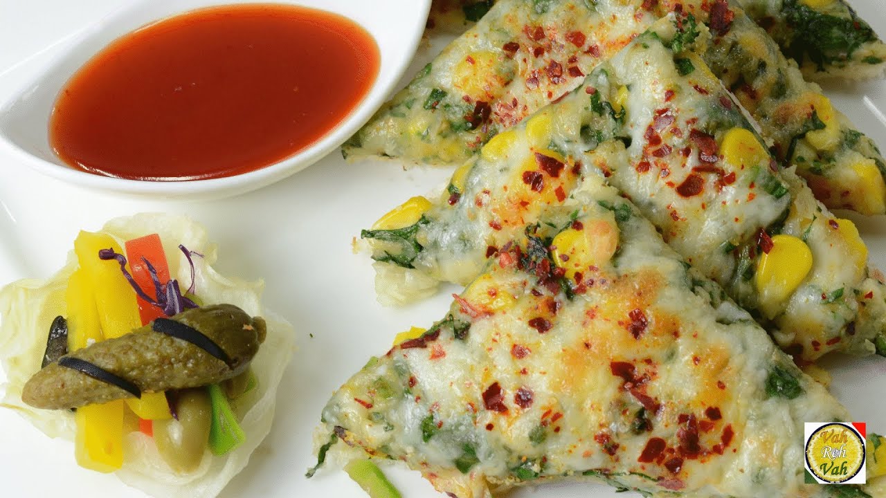 Corn Spinach cheese Toast  - By Vahchef @ vahrehvah.com