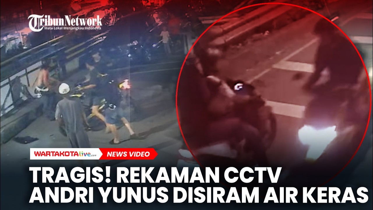 MENEGANGKAN! Rekaman CCTV Andrie Yunus Diduga Disiram Air Keras oleh OTK