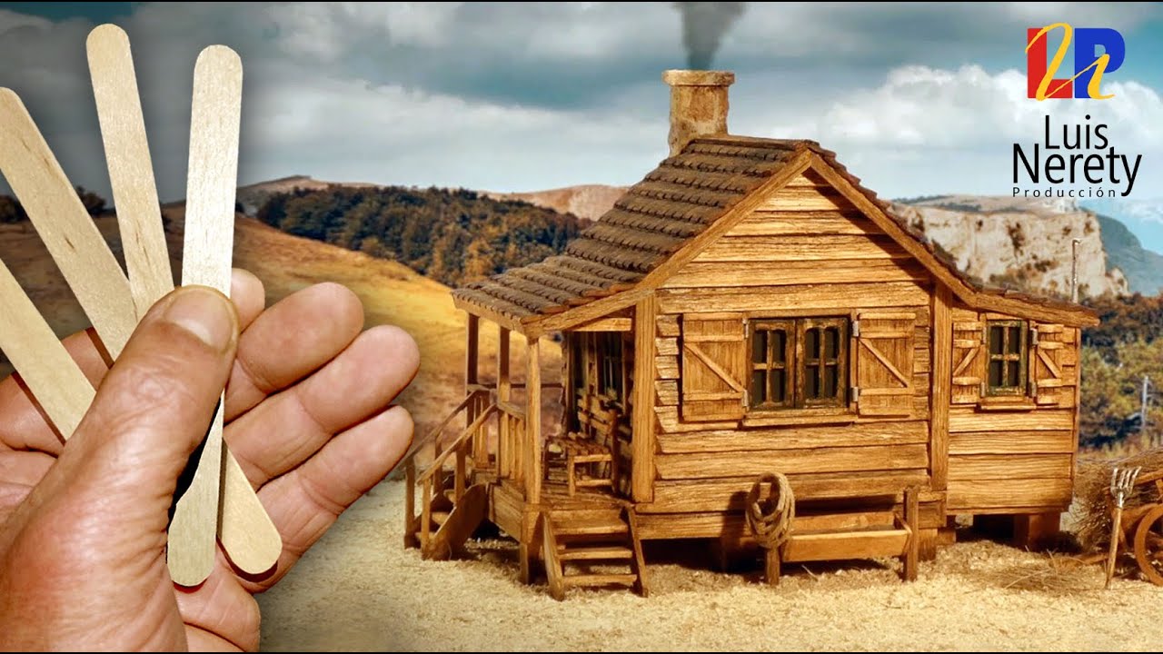 DIY / Casa del oeste con palitos de helado / western house, using Popsicle Stick