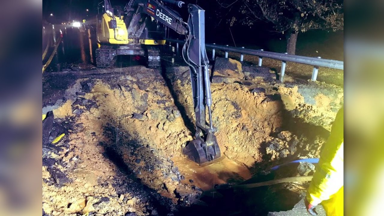 Clopper Road Water Main Break Repairs Continue in Montgomery County | FOX 5 DC