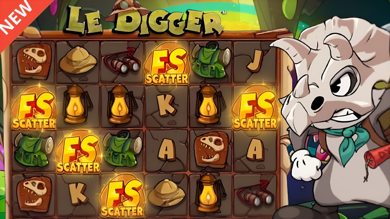 5 SCATTER BONUS ON NEW EXCLUSIVE LE DIGGER SLOT!!