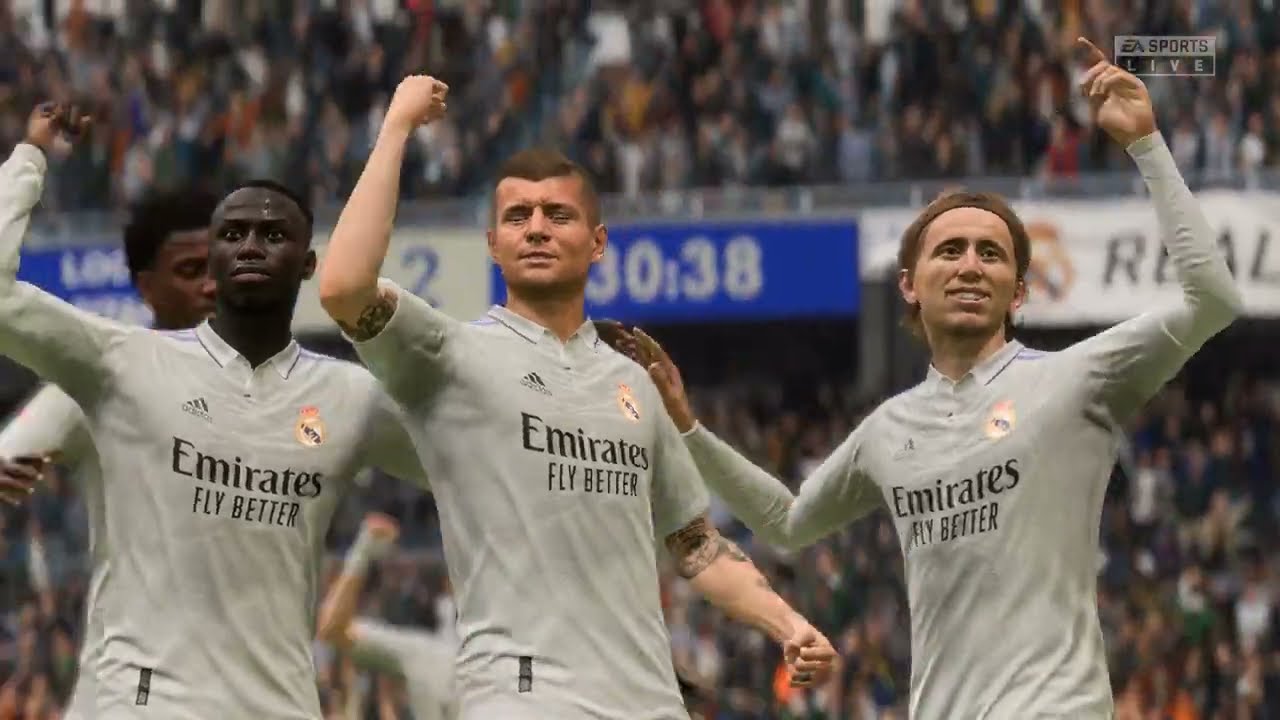 Fifa 23 Красивый гол Тони Крооса со штрафного.