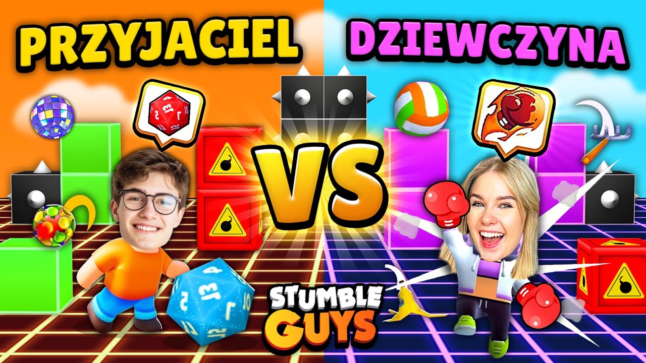 MÓJ PRZYJACIEL vs MOJA DZIEWCZYNA 👱‍♂️❌👧 (WIELKI POJEDYNEK) w Stumble Guys! 😂 *zbyt śmieszne*
