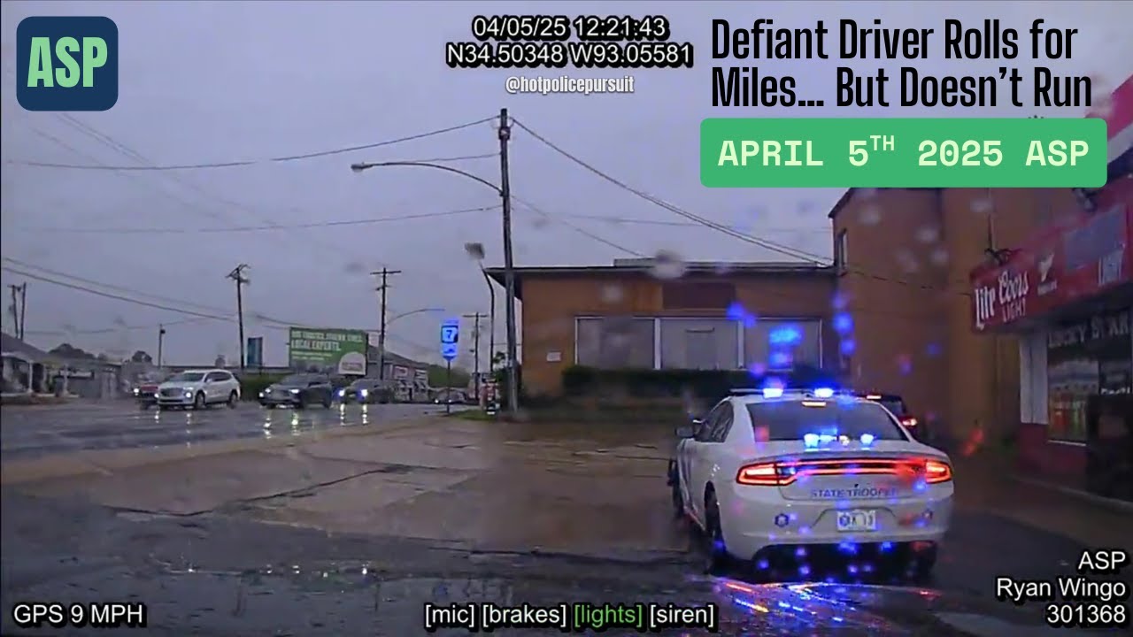 Trooper Wingo Leads Rainy Day Pursuit of Defiant SUV Driver | Arkansas State Police