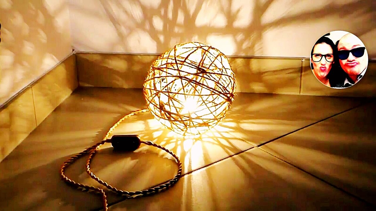 lampada fai da te con spago | Lamp made of string💡💡💡