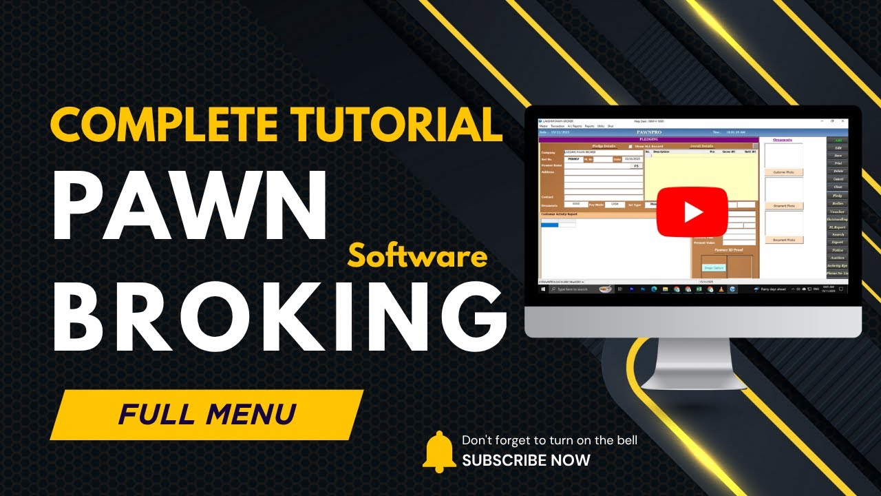 Pawn Broker Software Full Tutorial | Complete Menu #dikshitechnologies @dikshitec