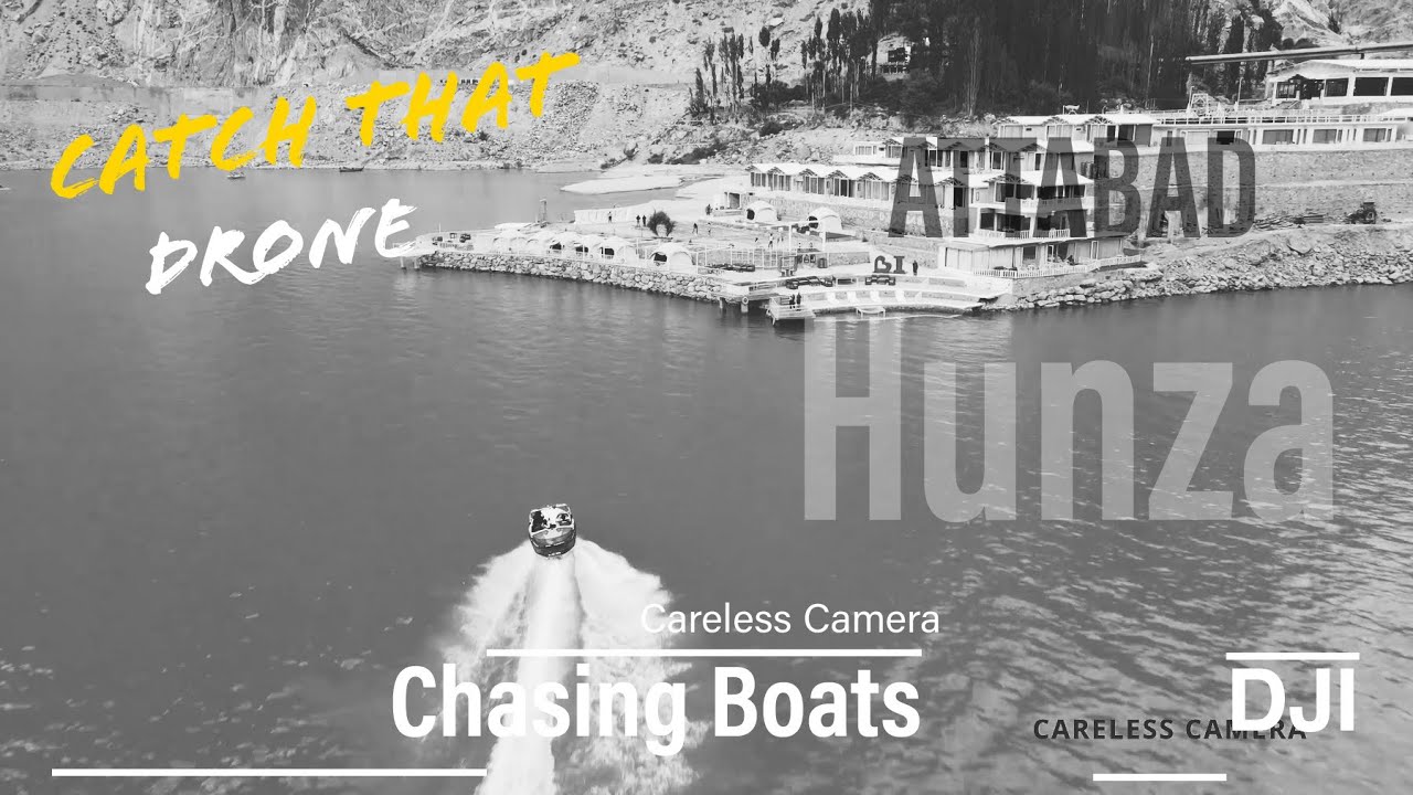 Chasing Boats in Hunza Valley Pakistan - Attabad Lake with a Drone