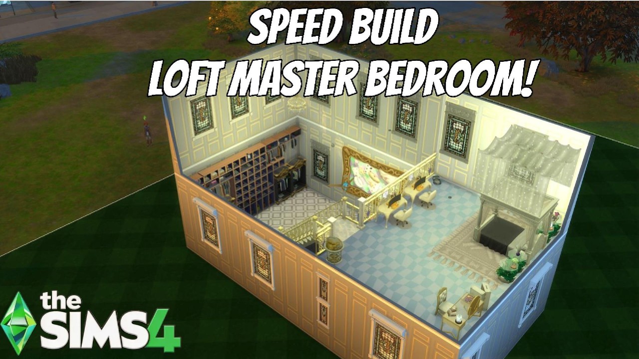 The Sims 4 Speed Build! Loft Master Bedroom! #sims4 #sims4build #gameplay #viral #video #gamergirl