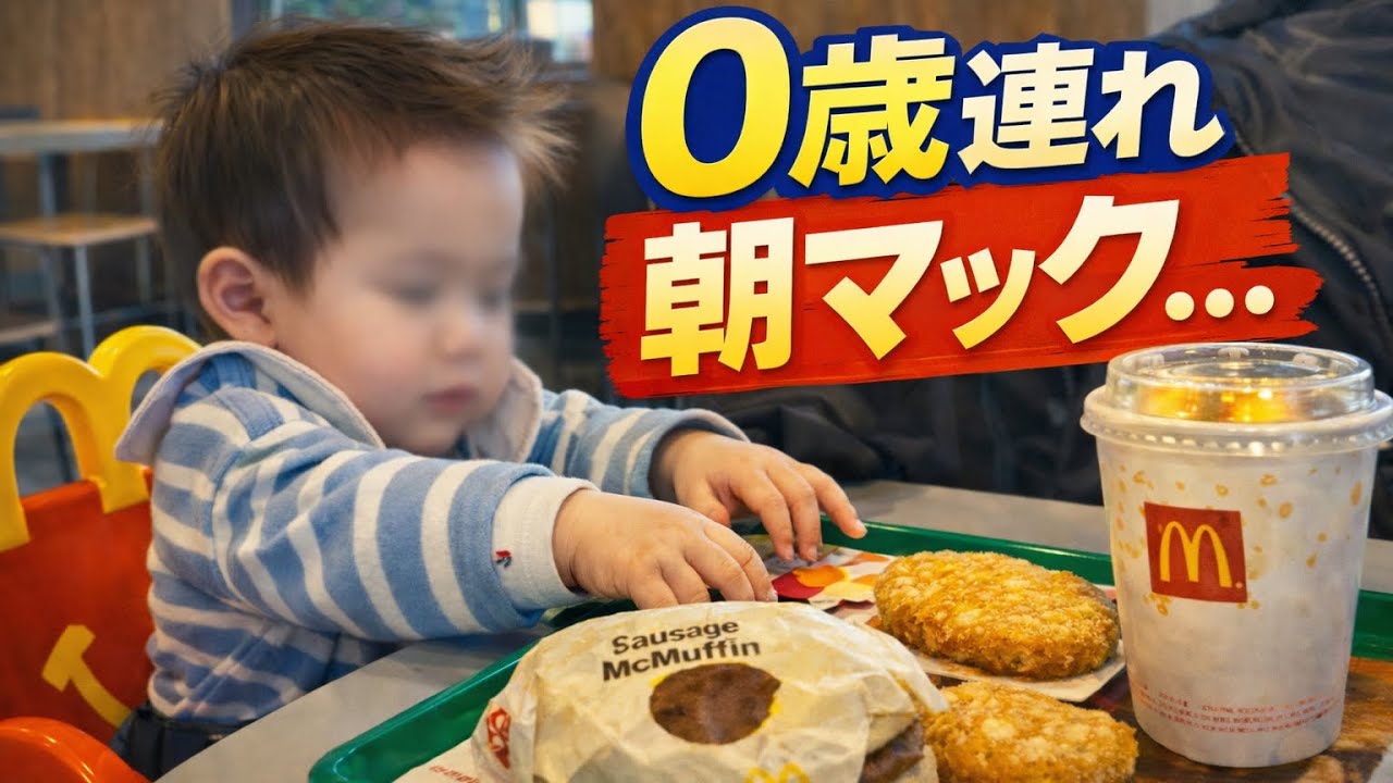 0歳連れで朝マックしてみた｜子連れ外食Vlog