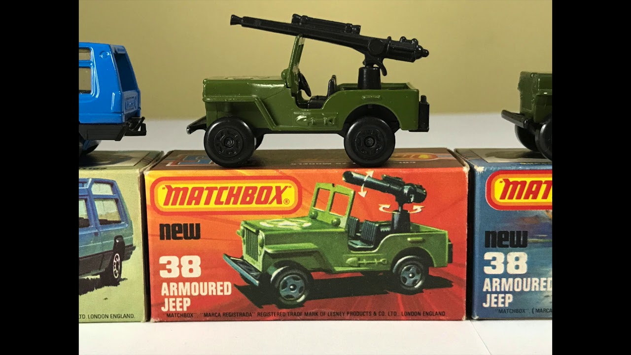 Matchbox Superfast cars with K-type and L-type boxes