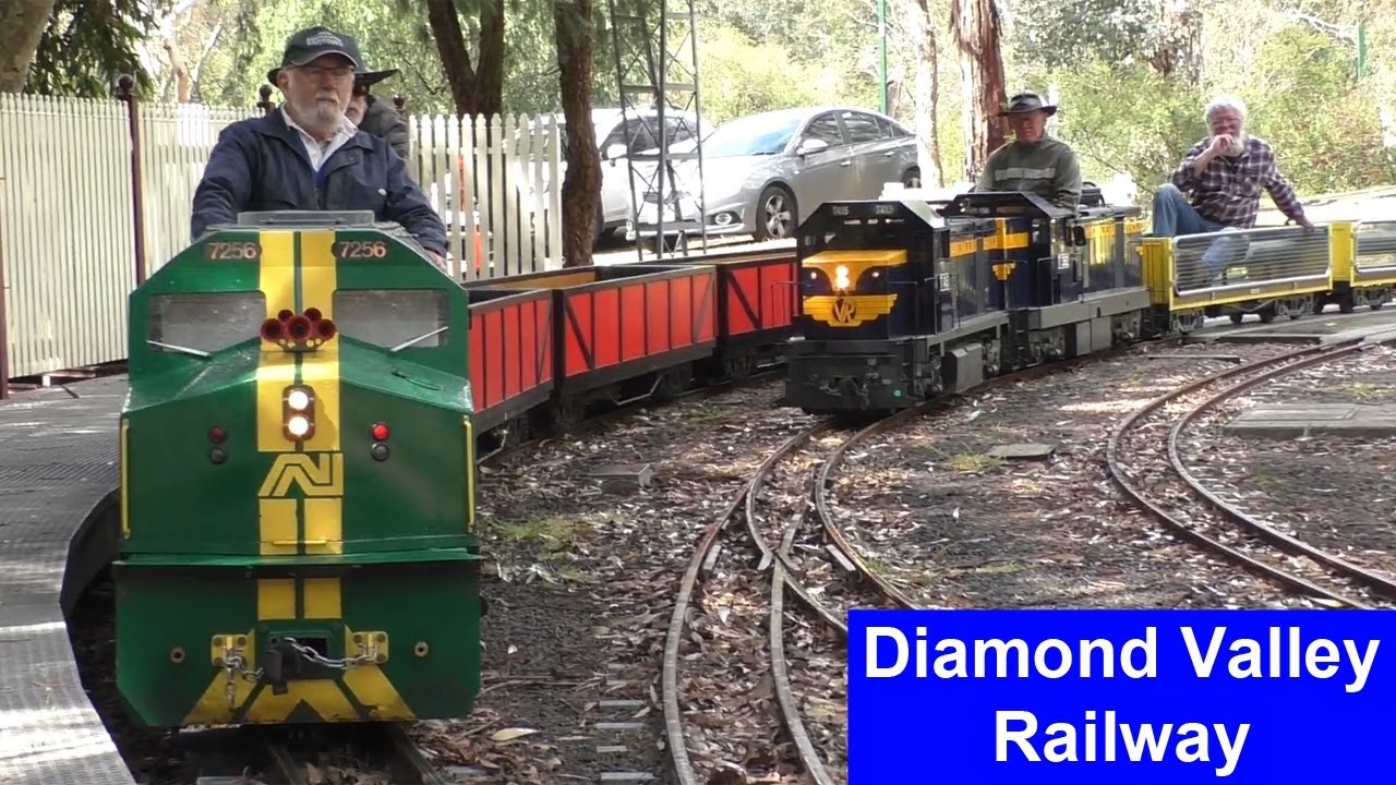 Lots of miniature trains! The Diamond Valley Railway, Eltham, Australia