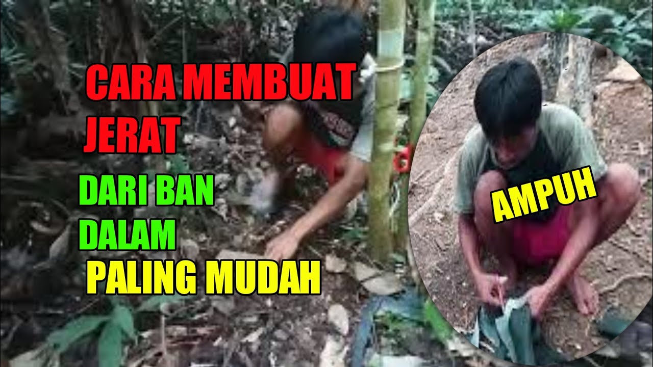 bikin penjirat babi hutan,pakai ban dalam bekas