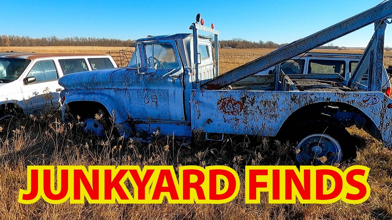 Private junkyard tour while on parts hunt for the 1977 Chevy 3+3 square body.
