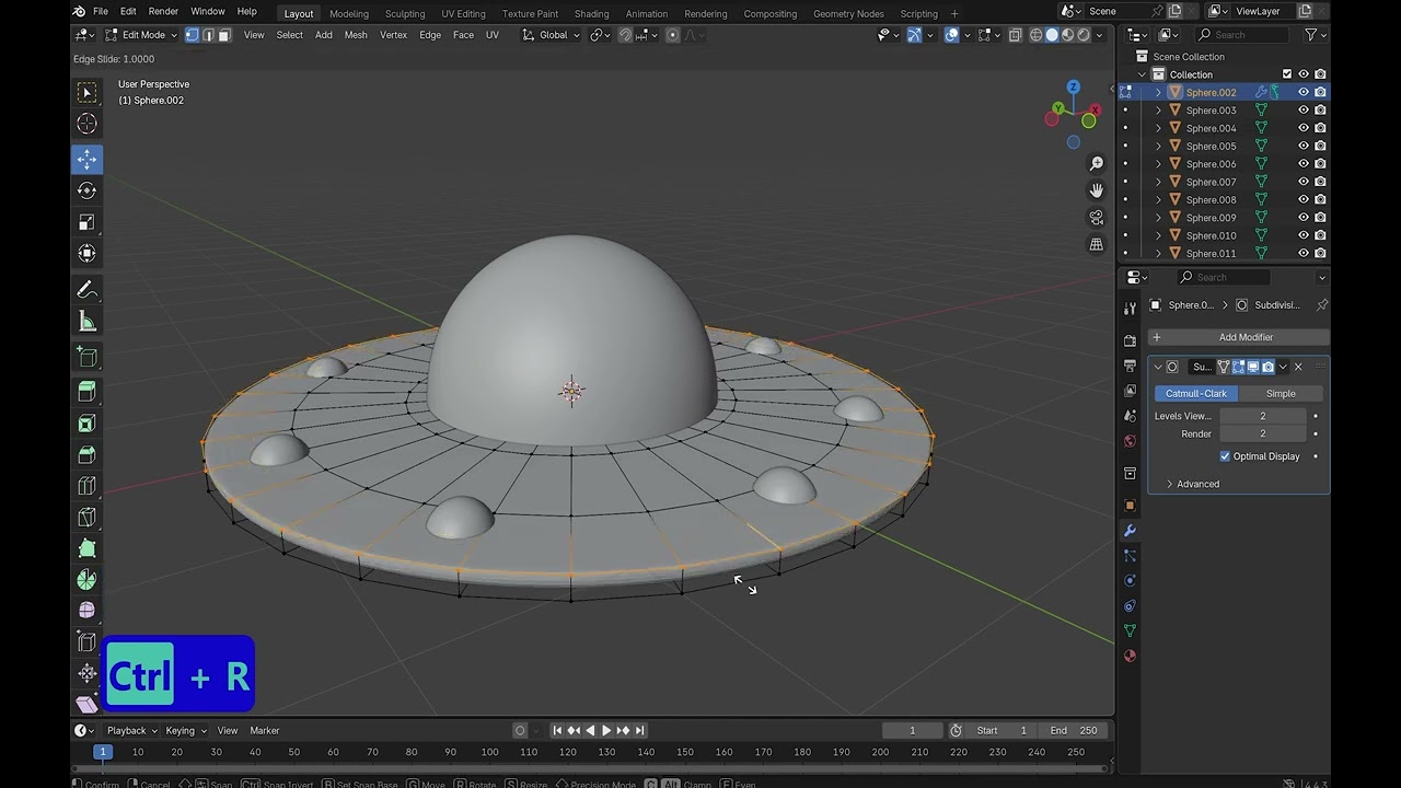 CÓMO MODELAR un OVNI en Blender (Desde cero)
