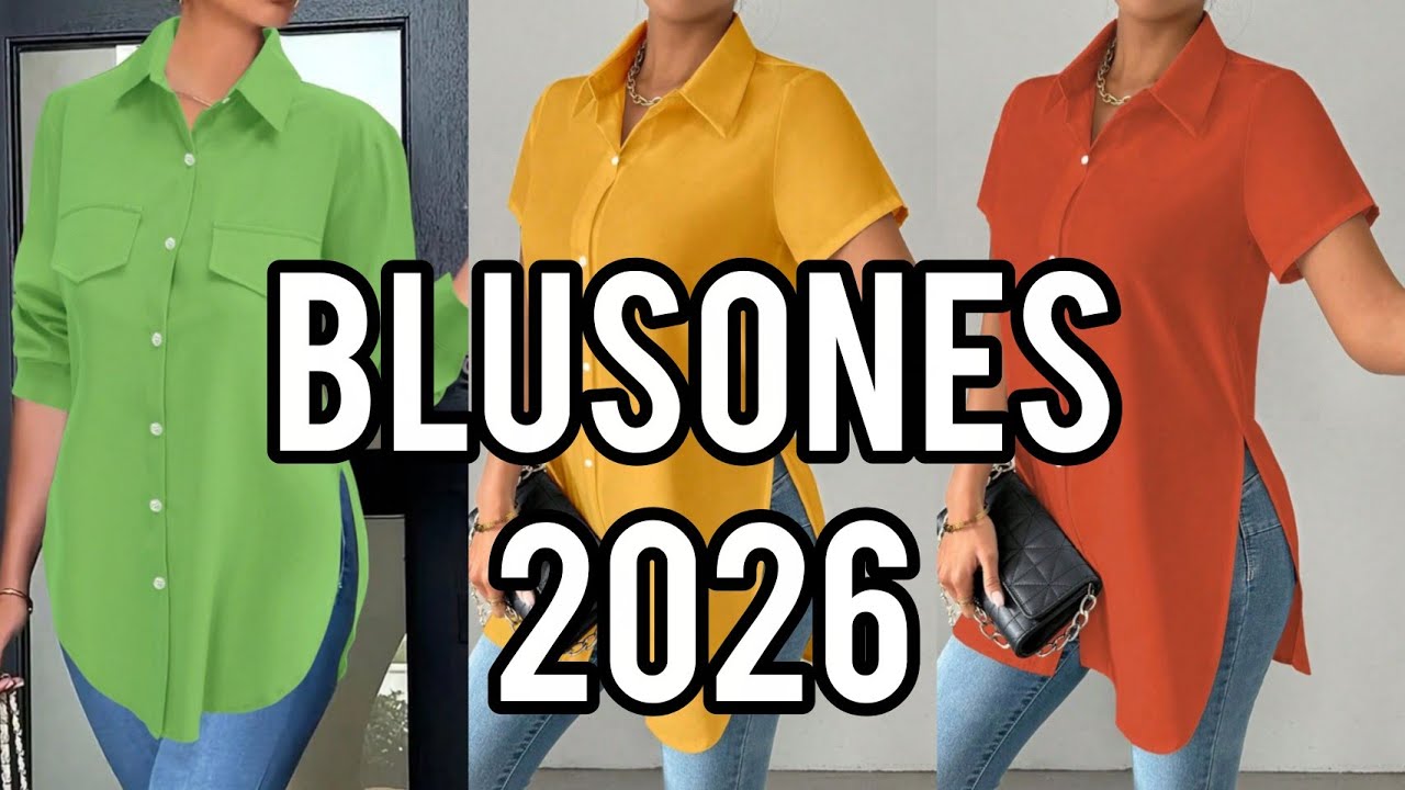 MODA EN BLUSONEZ 2026 / BLUSAS LARGAS TENDENCIAS de BLUSONES 2026