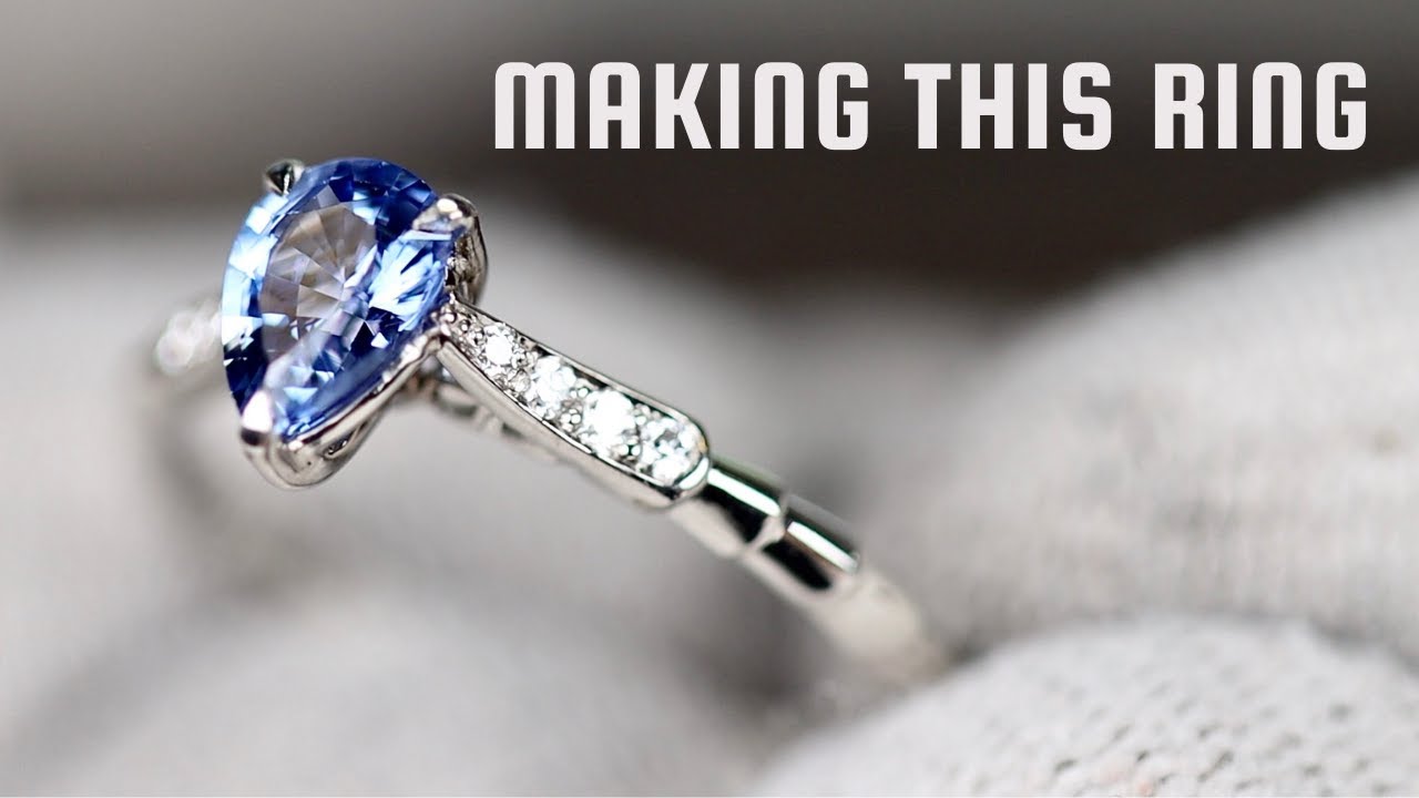 MAKING A SAPPHIRE AND DIAMOND RING IN PLATINUM