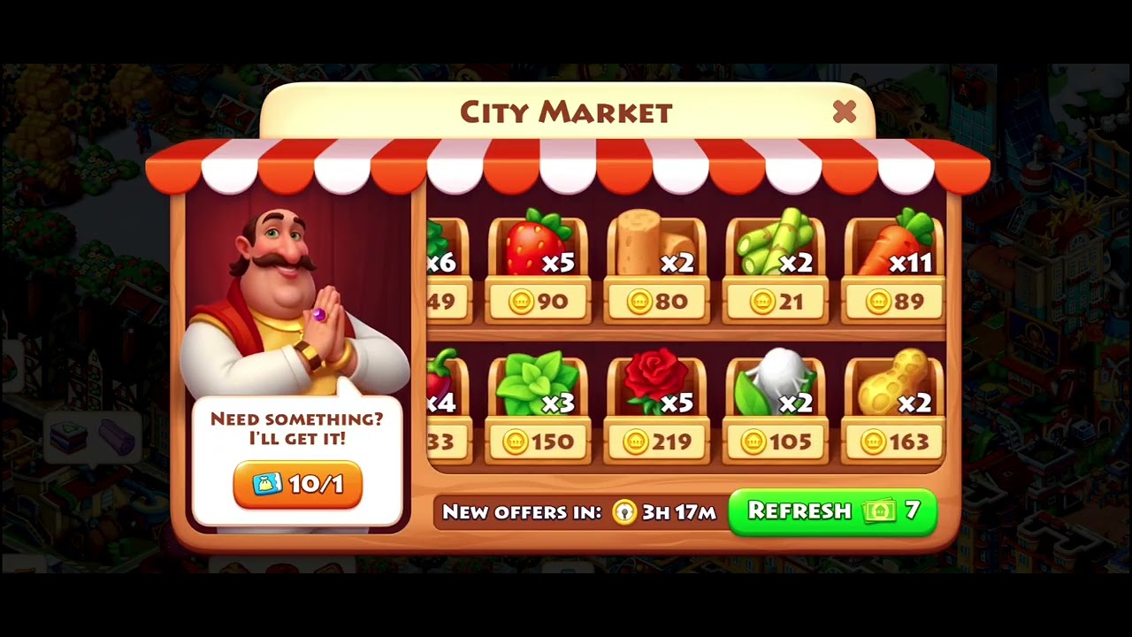 Short Township gameplay of Level 80.
