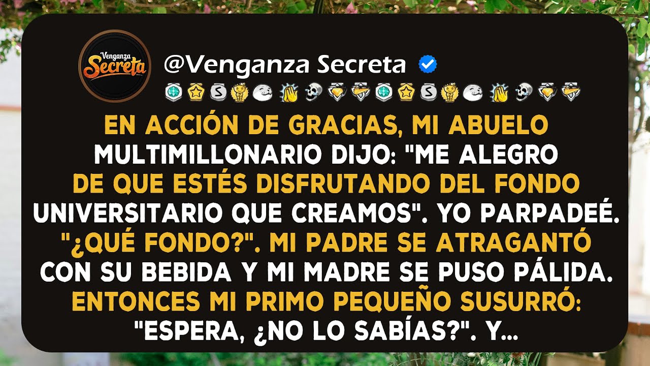 En Acción de Gracias, mi abuelo multimillonario dijo: 