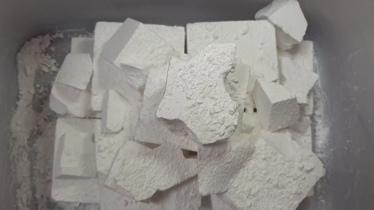 짐초크 부수기 ASMR 14 Crunchy plain gym chalk crumble