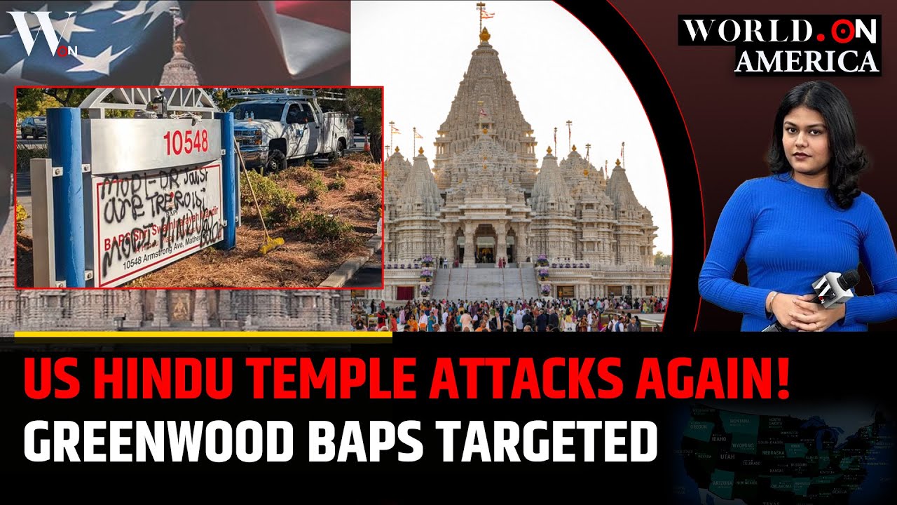 BAPS Temple in Greenwood Indiana Vandalized | 4th Attack on Hindu Temples in US This Year