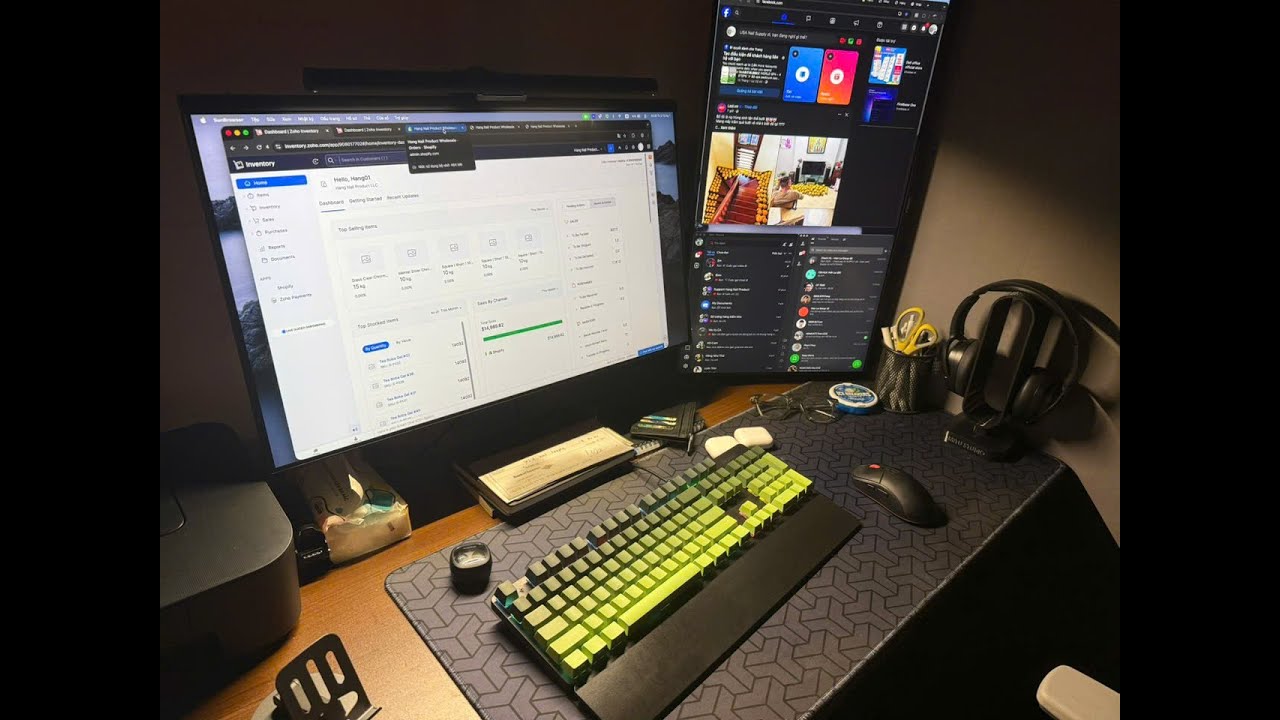 Work With Me 💻 | Mechanical Keyboard Typing ASMR | Dual Monitor Setup | Deep Focus