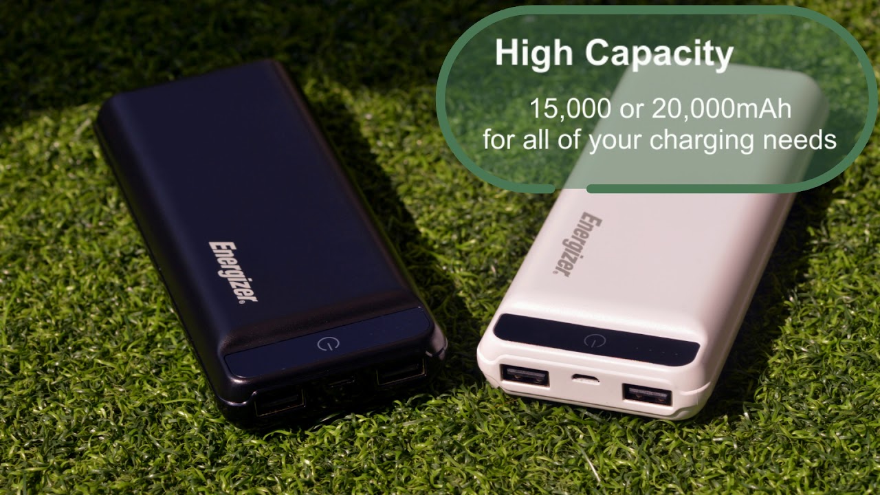 Energizer® High Capacity Power Bank UE15032 and UE20032
