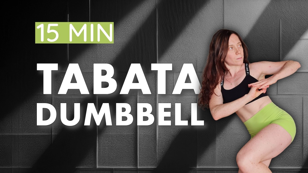15 MIN TABATA DUMBBELL | No Jumping | Strength & Endurance | One Dumbbell | No Repeat